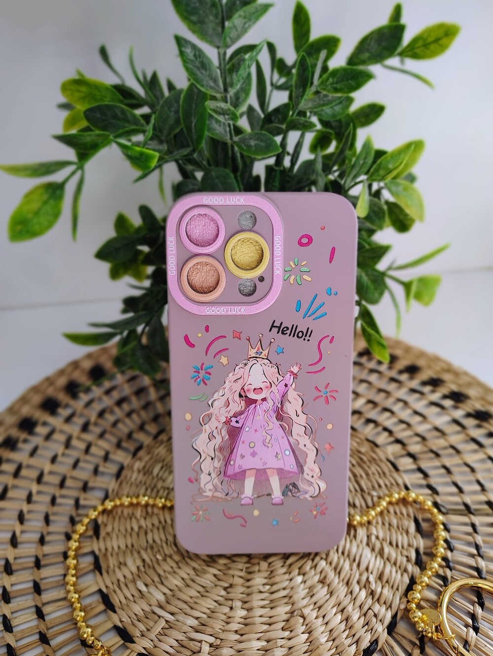 Purple Cute Princess Iphone 15 Pro MaxCase with Camera Protector - Brand Unknown
